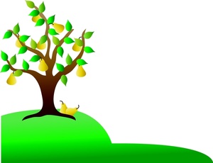 Free Tree Clip Art Image - Pear tree with no partridge