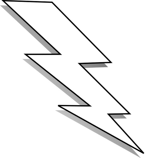 Free Printable Lightning Bolt Template