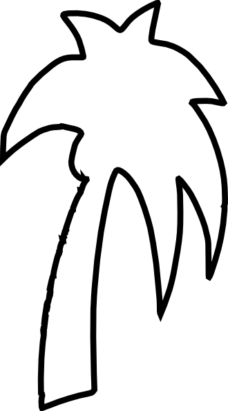 Palm Trees Outline Clipart