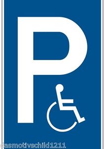 Parkplatzschild,Parkplatzschilder,Rollstuhl - Symbol,40 x 25 cm x ...