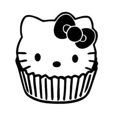 Hello Kitty Cupcake Cartoon - ClipArt Best