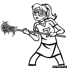 girls lacrosse goalie clipart