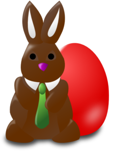 Easter chocolate bunny clipart