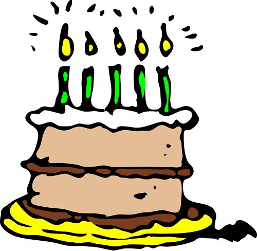 Boy birthday cake clipart