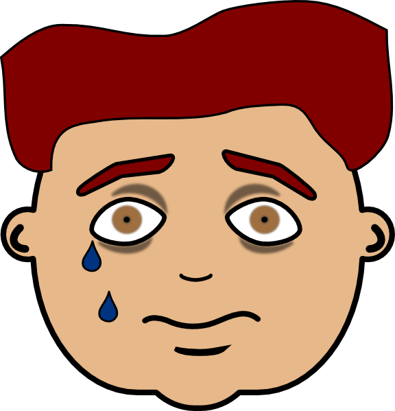 Clipart sad person