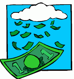 Raining money free clip art