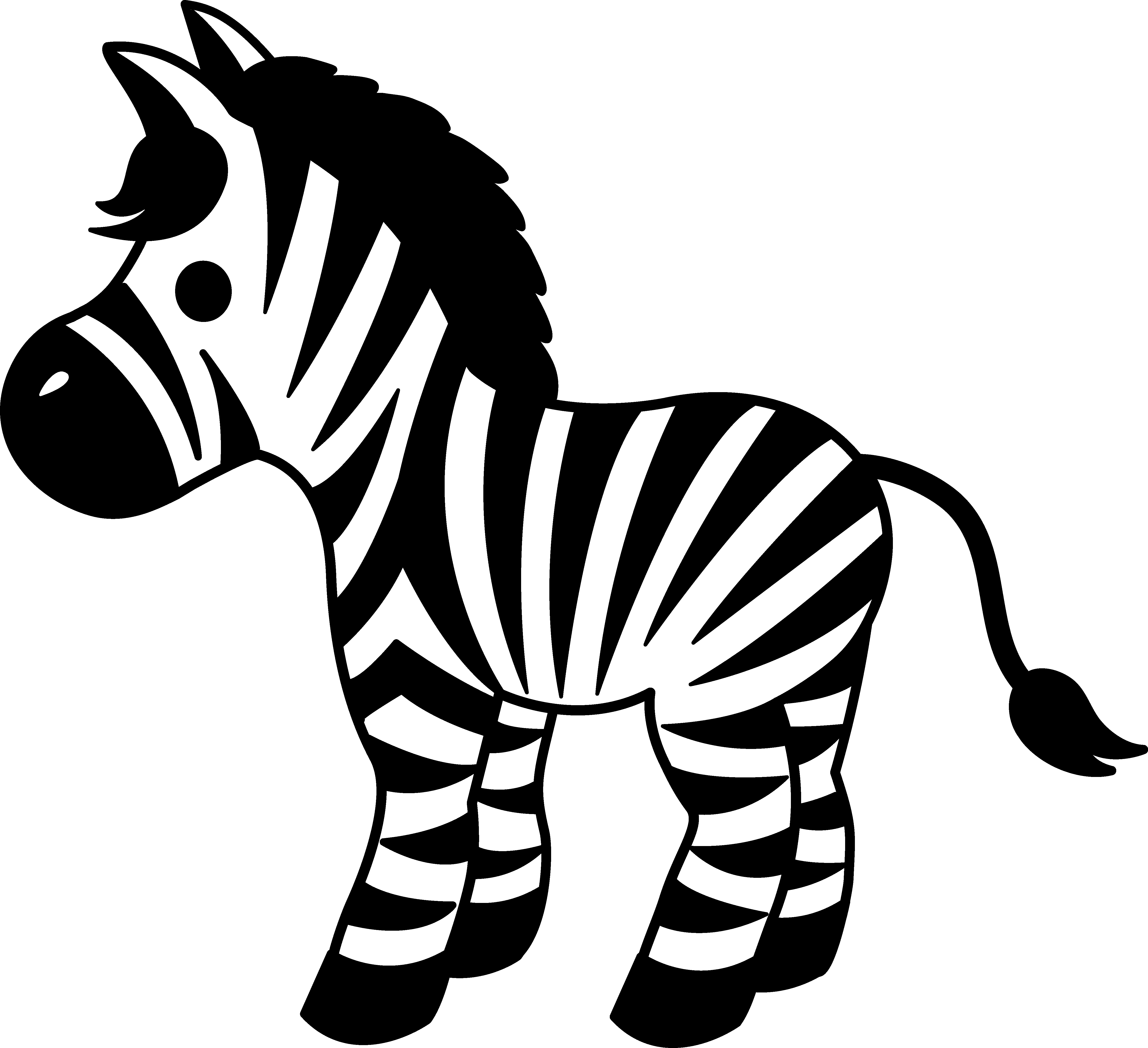 Free zebra clipart without background
