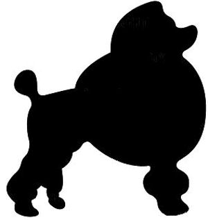 Poodle Black And White Clipart
