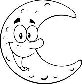 Moon Clipart Black And White - Free Clipart Images
