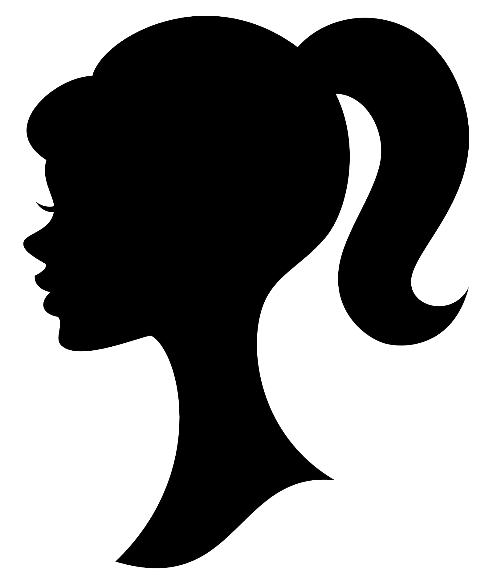 Woman head clipart silhouette