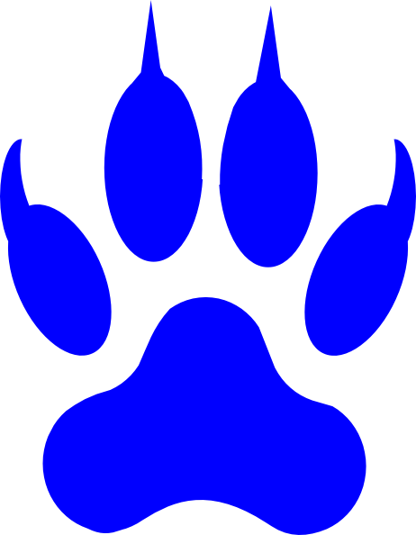 cougar paw print stencil