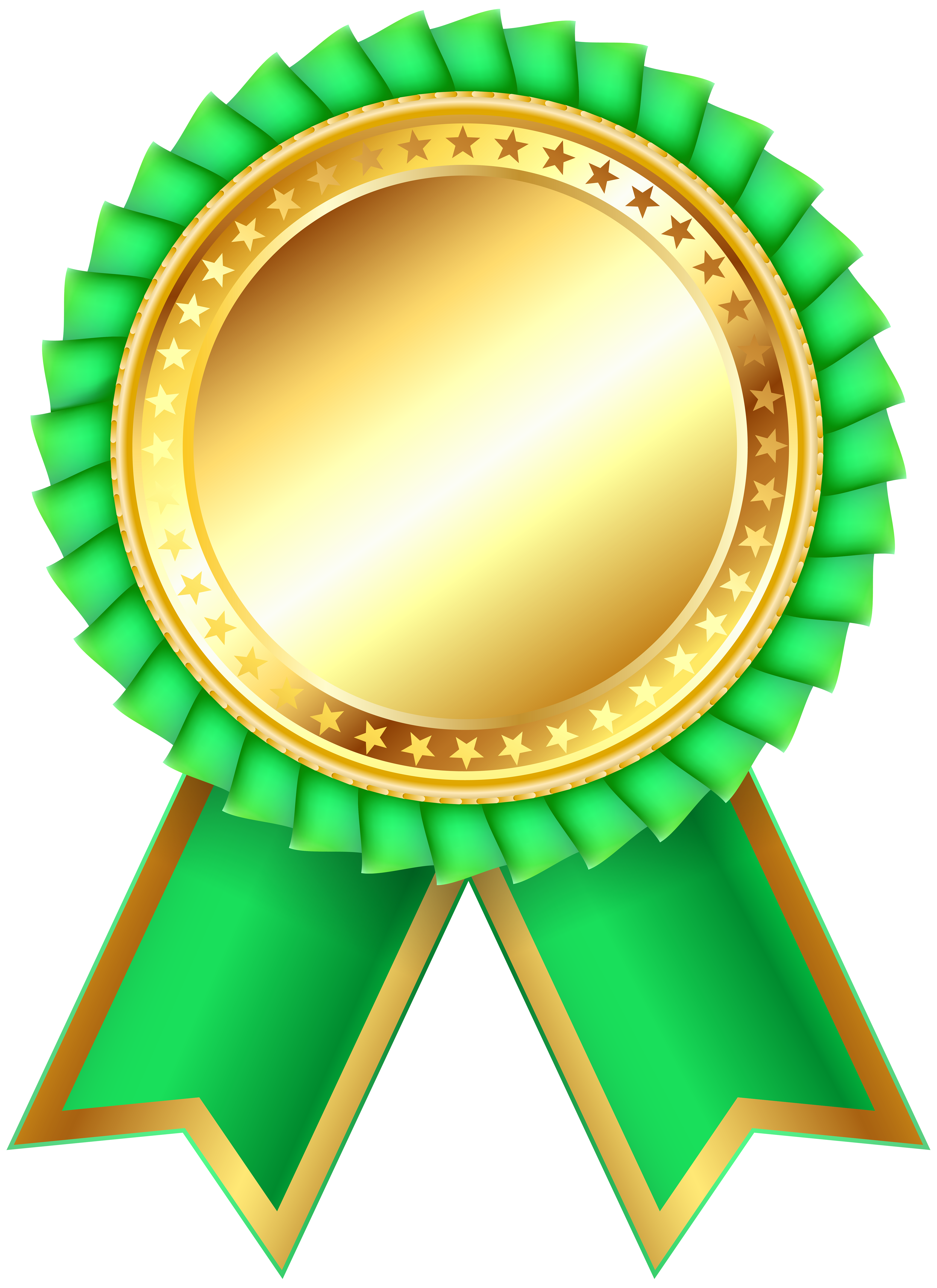 Green Award Rosette PNG Clipar Image