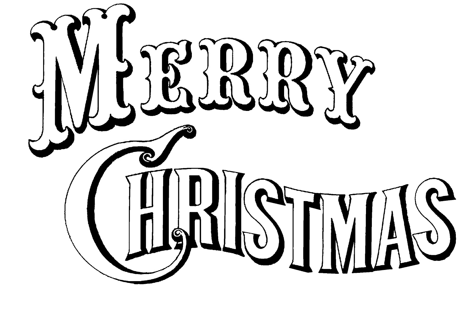 Black and white christmas clipart merry christmas - ClipartFox