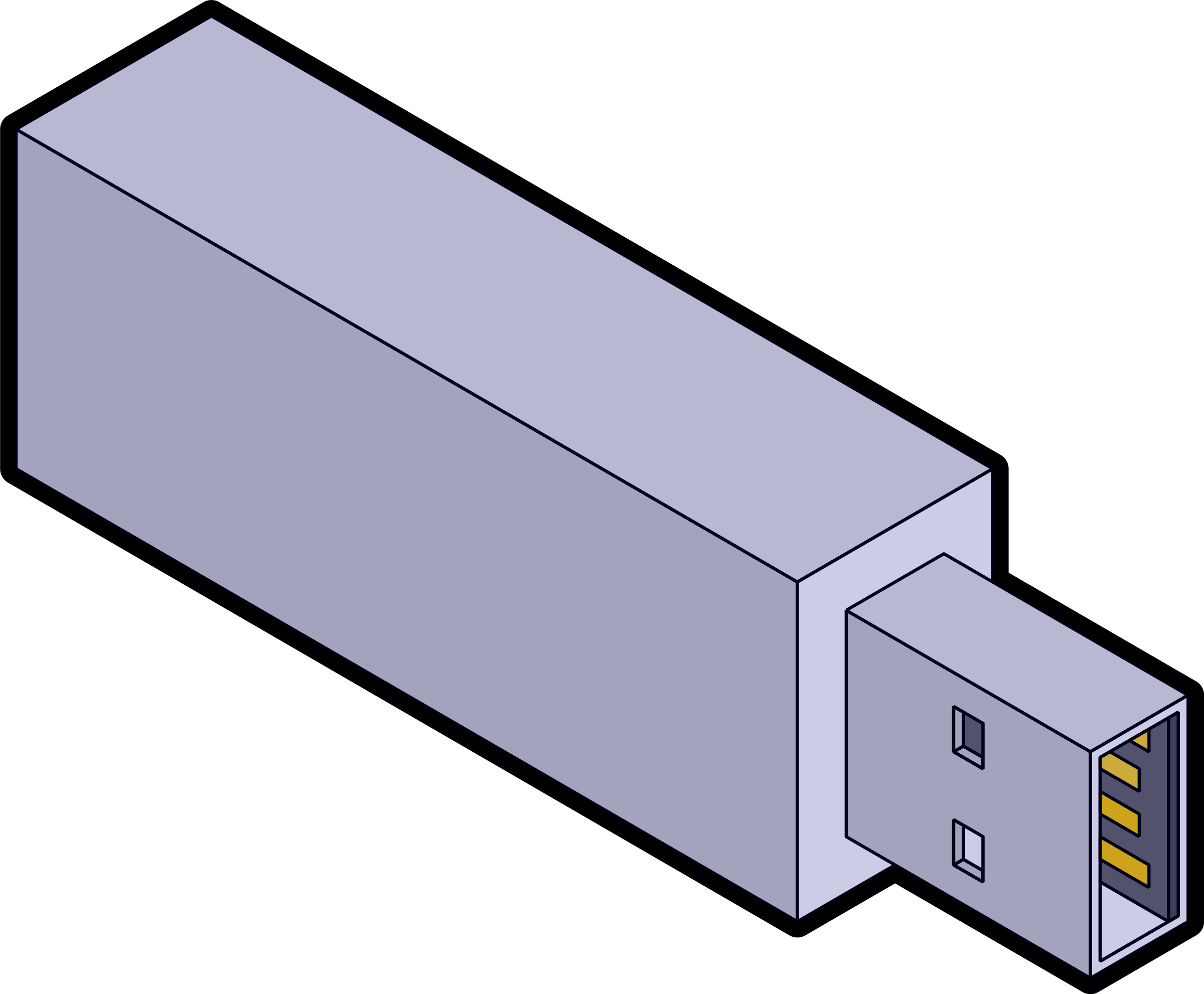 Clipart - Isometric USB stick