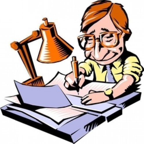 11+ Author Writing a Book Clip Art