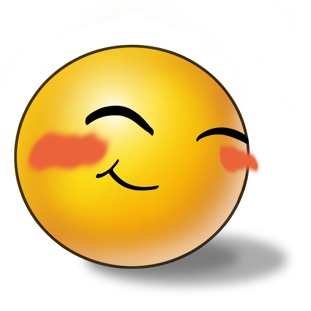 clipart shy face image