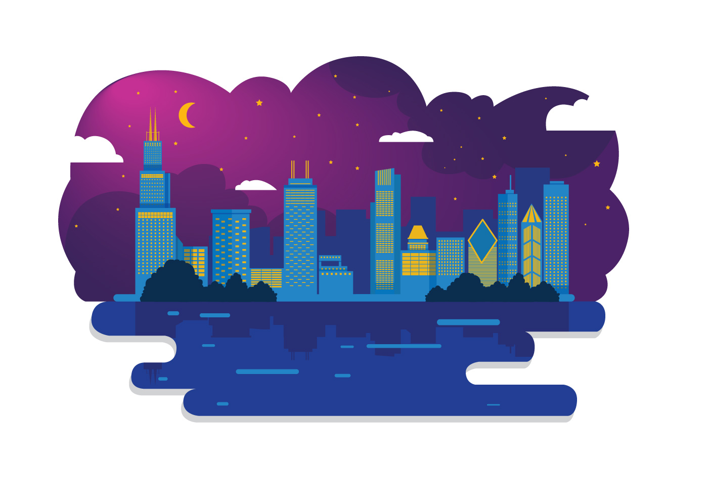 City Skyline Free Vector Art - (1836 Free Downloads)