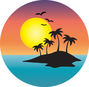 Island Clipart Image - clip art image of a tropical island with ...