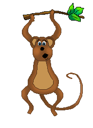 Monkeys Clip Art - Monkeys Hanging From Branches