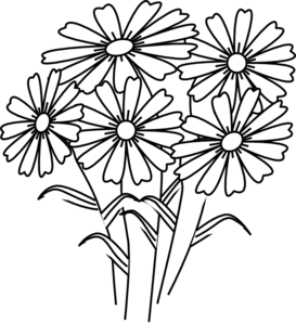 Coloring Book Flowers Clip Art - vector clip art ...