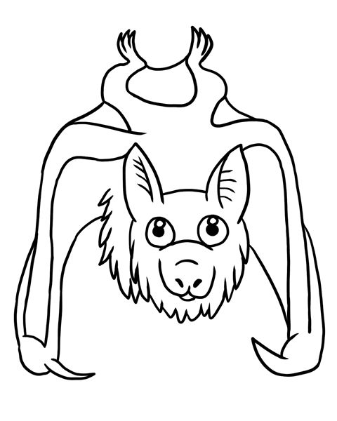 FREE Bat Coloring Pictures: Just Print the Page and Color!