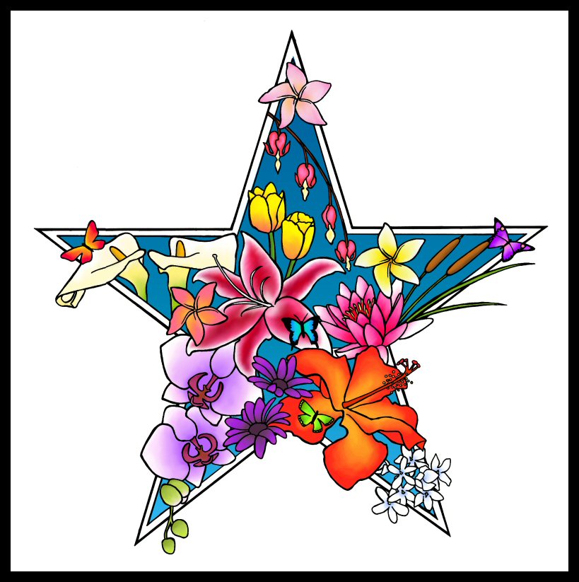 star + flower tattoo - ClipArt Best - ClipArt Best