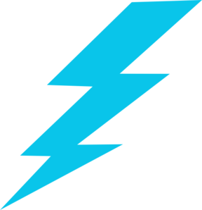 Blue Lightning Bolt clip art - vector clip art online, royalty ...