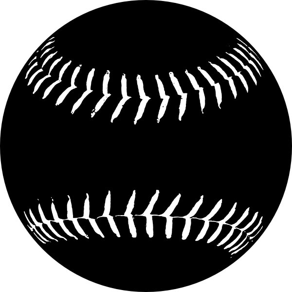 Black Softball clip art - vector clip art online, royalty free ...