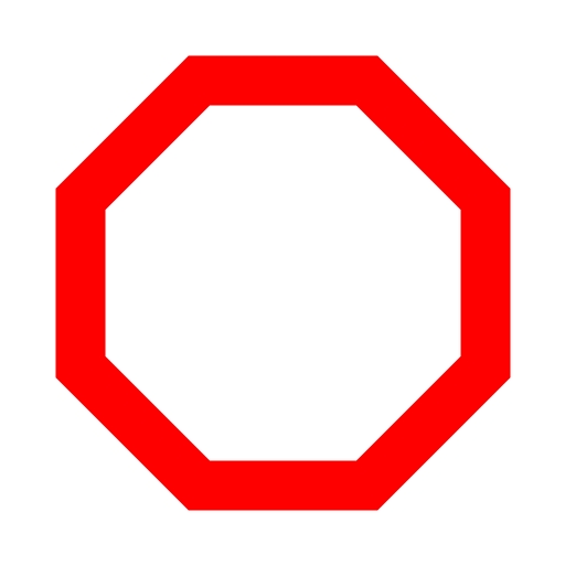 Red Octagon Outline Icon Free Red Octagon Outline Icons Clipart