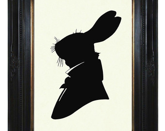 silhouette rabbit