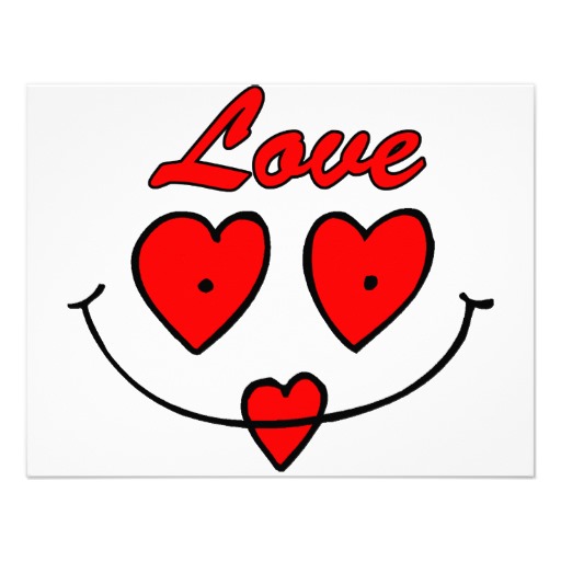 Visage de smiley de coeur invitations personnalisées de Zazzle.