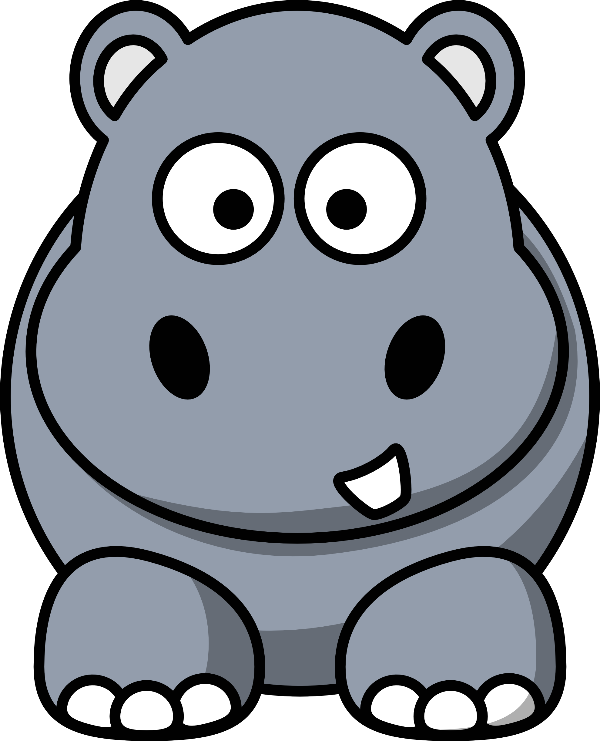 StudioFibonacci Cartoon hippo Scalable Vector ...