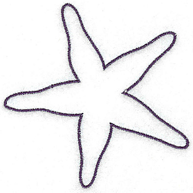 Starfish outline large (AITN103D) Embroidery Design by Adorable Ideas