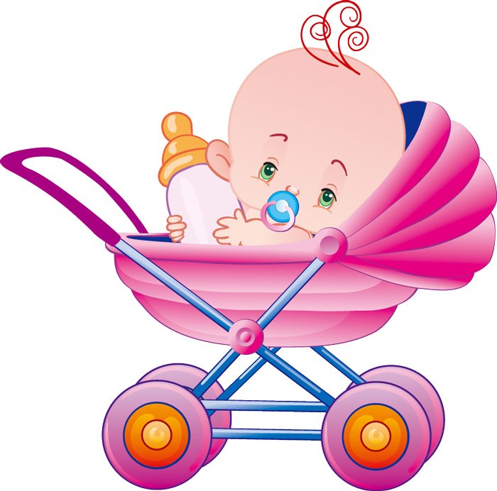 Cartoon Baby Bottles And Baby Car Vector Baby Magazine ...