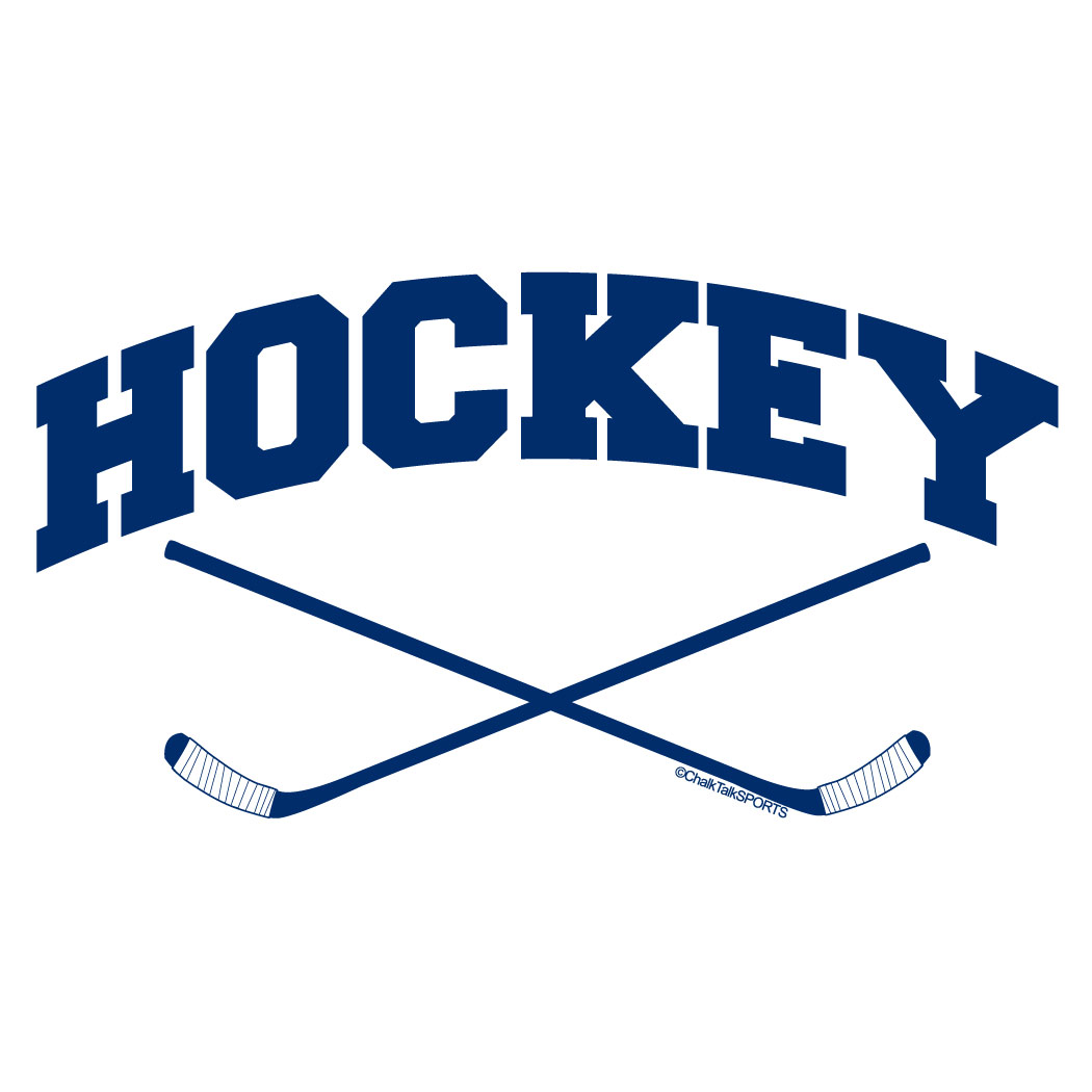 Hockey Crossed Sticks Logo Hockey Short Sleeve T-shirt | Hockey ...