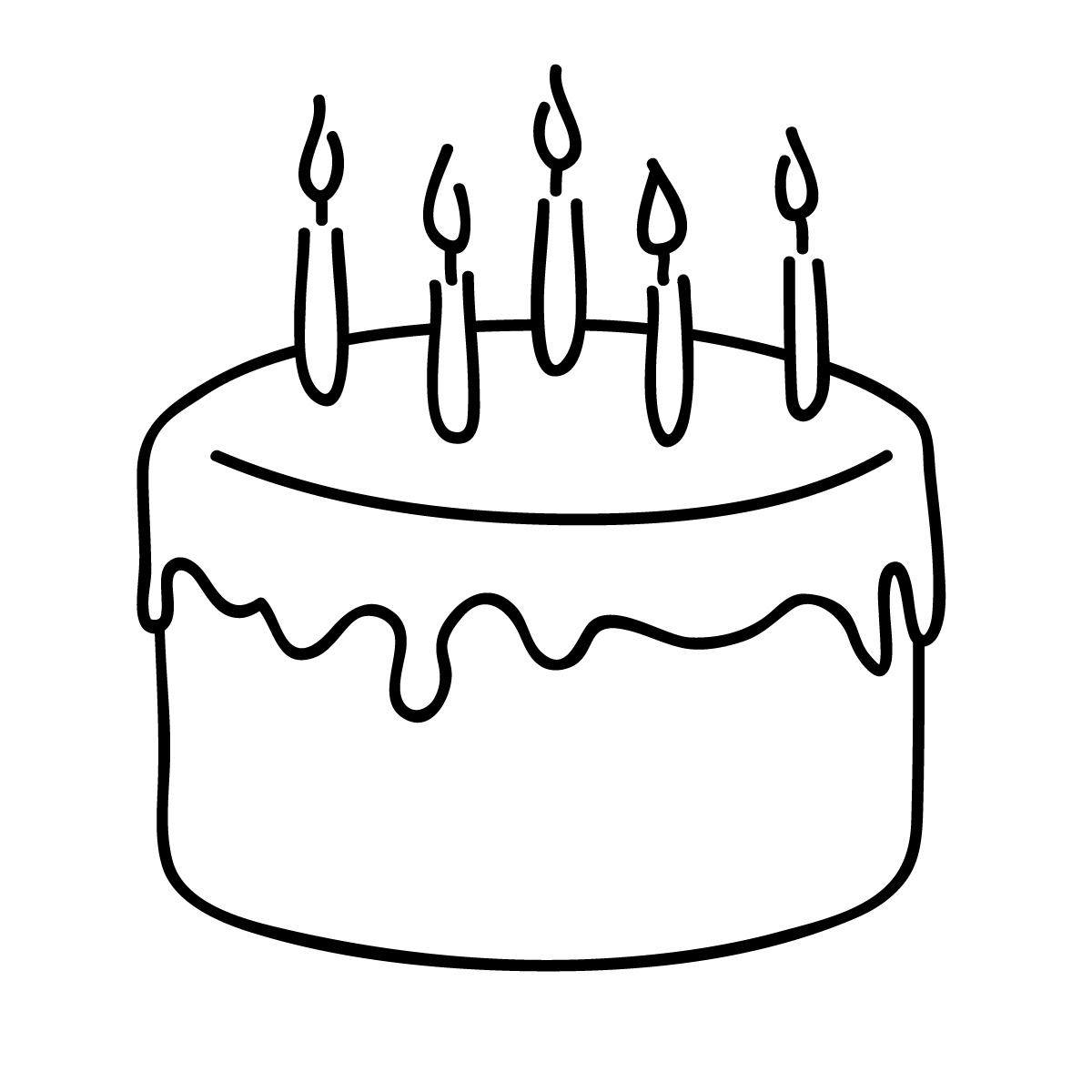 Birthday Cake Coloring Page | HelloColoring.com | Coloring Pages