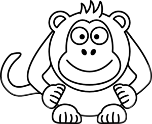 Monkey Clip Art Black And White - Free Clipart Images