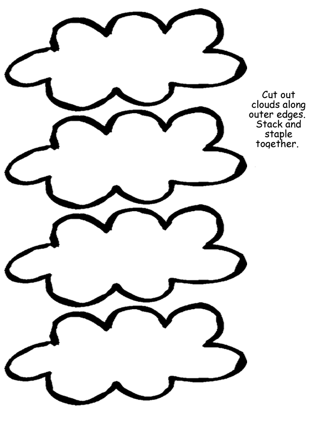 Cloud Coloring Sheet - AZ Coloring Pages