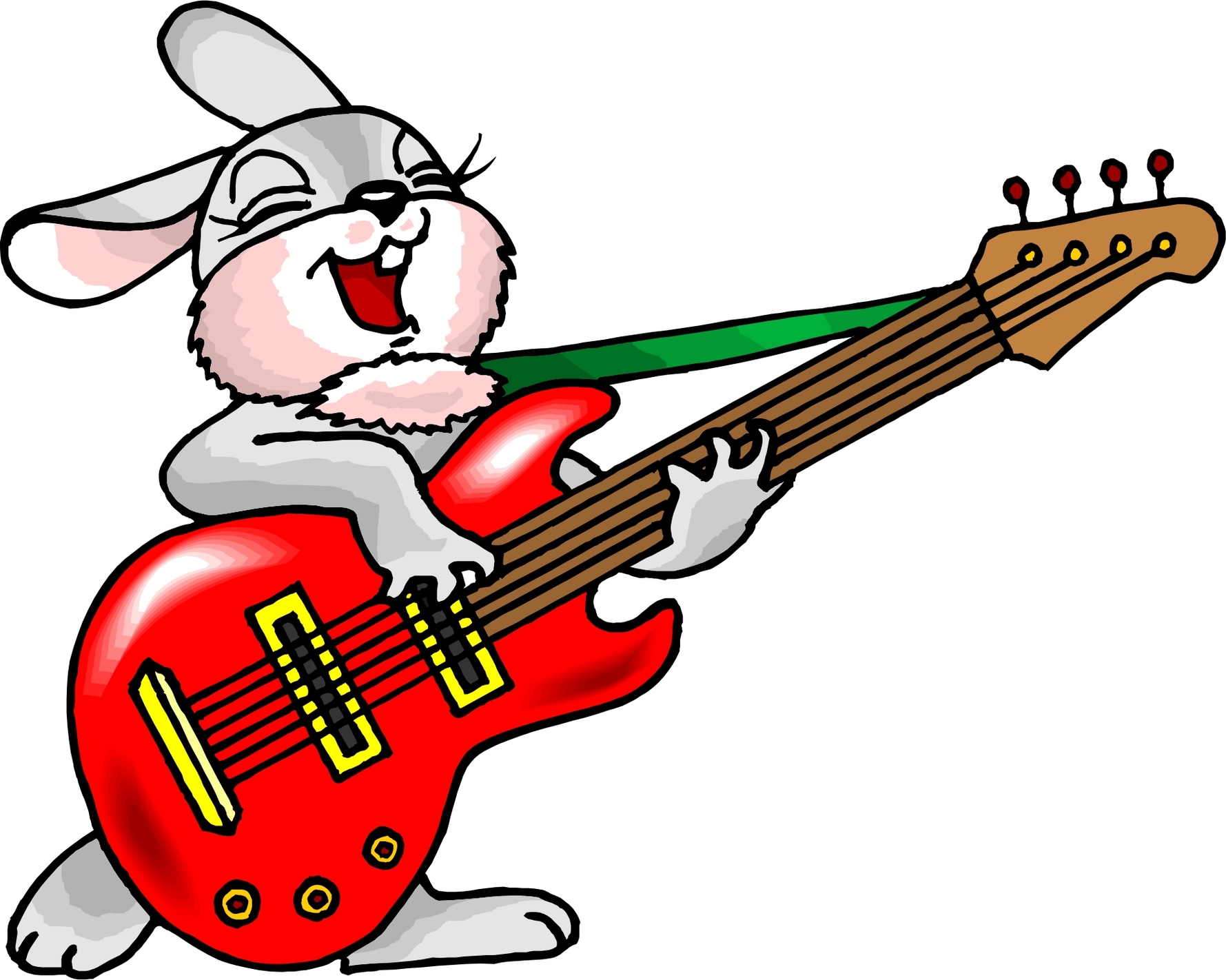 Cartoon Playing Guitar Clipart - Free to use Clip Art Resource