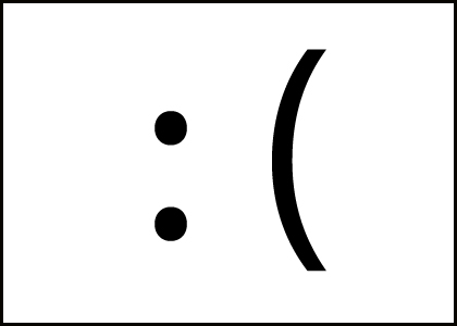 Bladk And White Sad Smiley Face Symbol | Free Download Clip Art ...