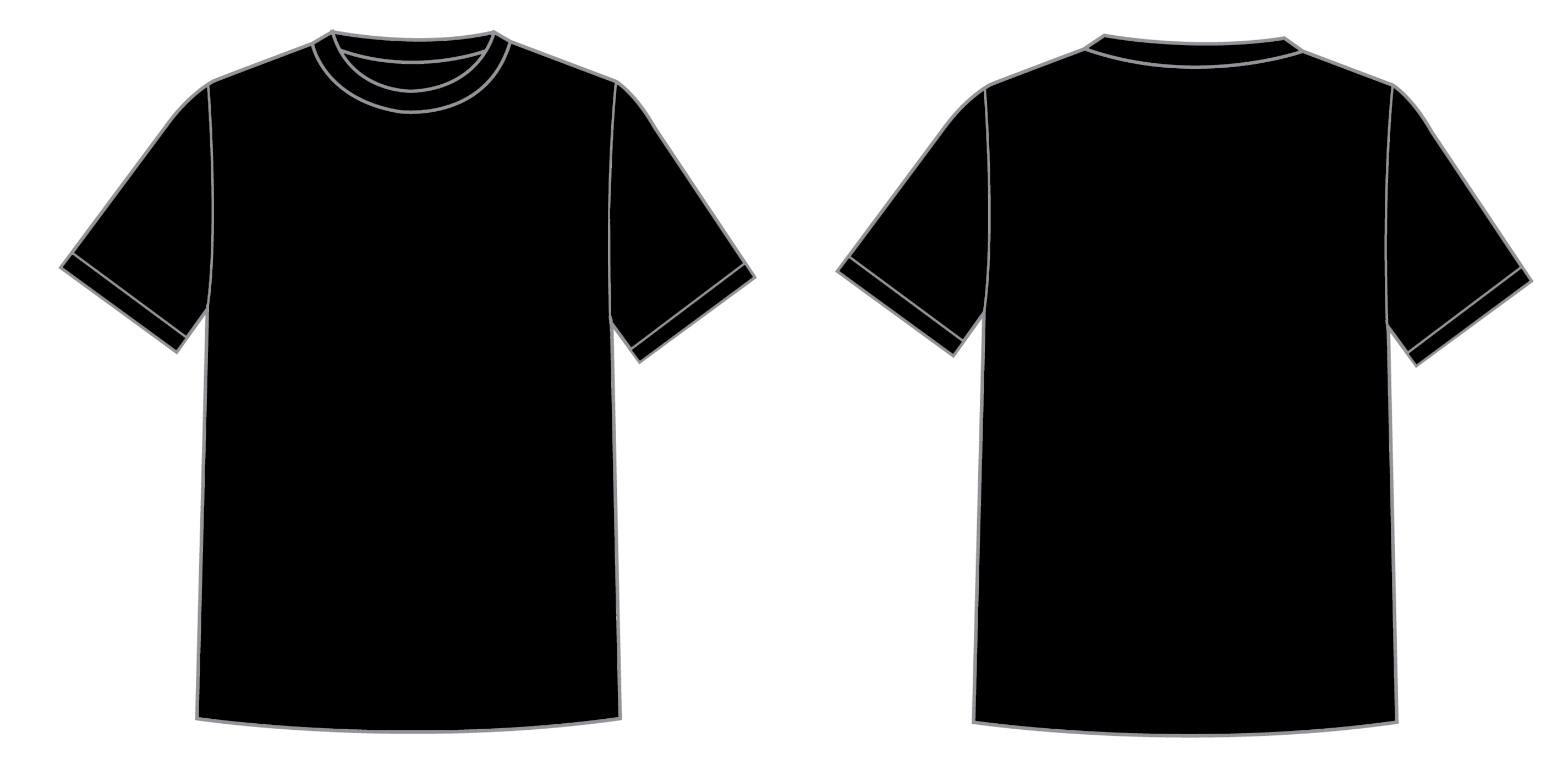 Blank Black T Shirt Template