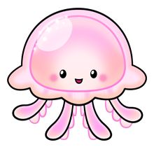 Cute jellyfish clipart