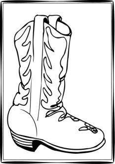 Free Cowboy boot outline | Cowboy boot coloring page | summer ...