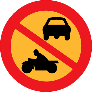 No Motorbikes Or Cars clip art Free Vector / 4Vector