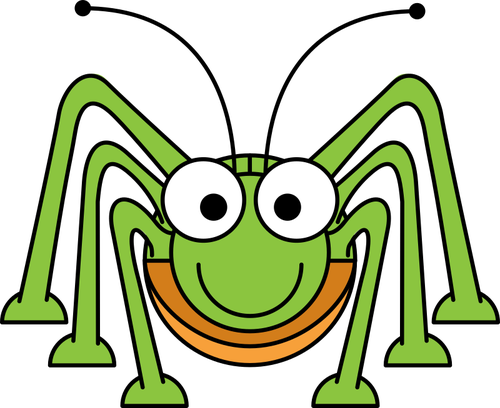 Cartoon grasshopper | Public domain vectors