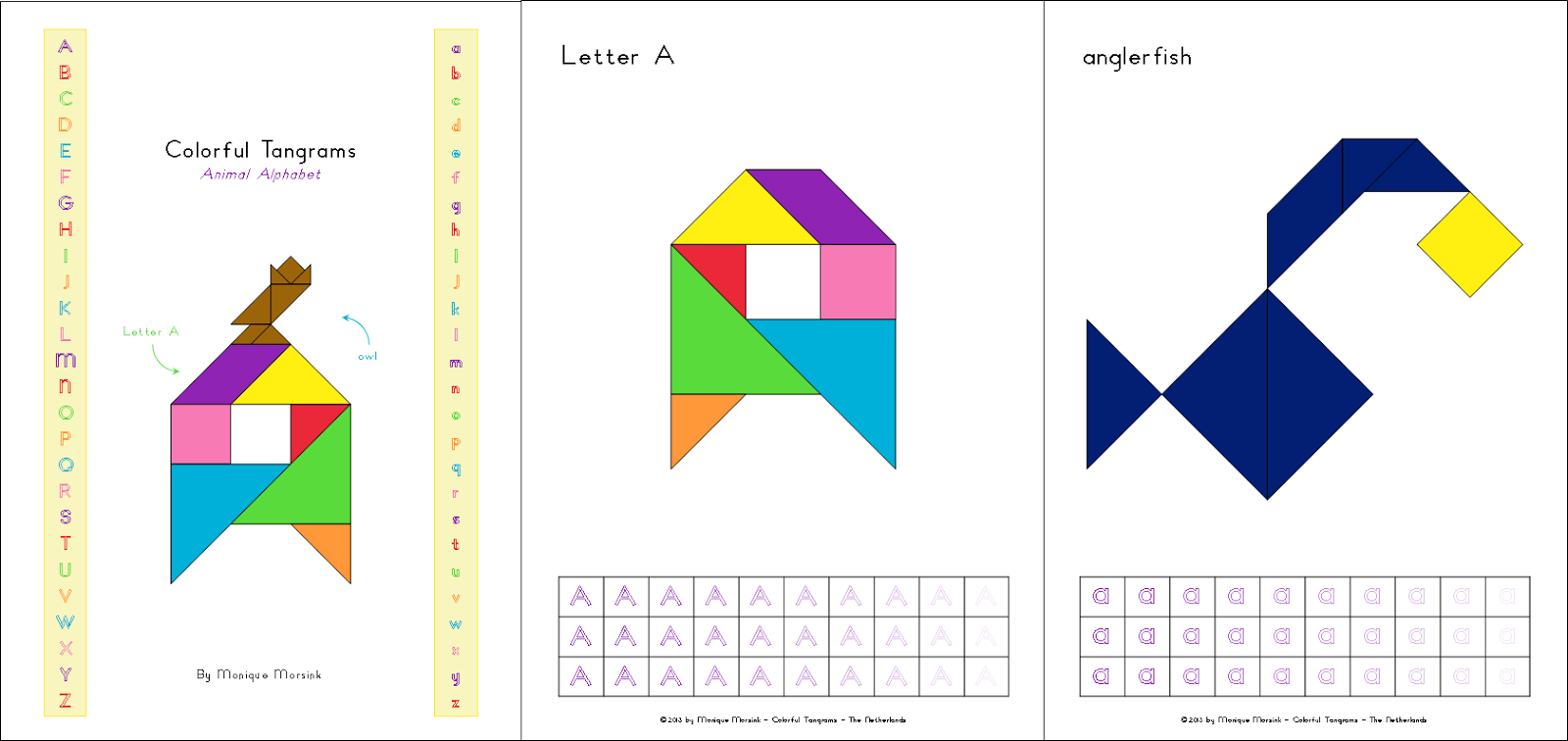 Colorful Tangrams TPT: Tangram Animal Alphabet