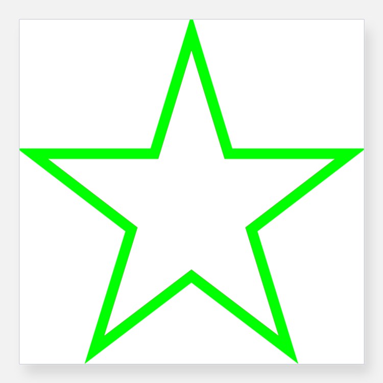 Neon Green Star Stickers | Neon Green Star Sticker Designs | Label ...