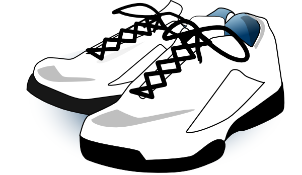 Tennis Shoe Clipart Black And White