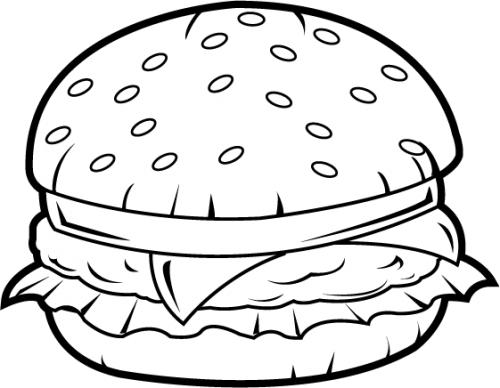 Burger outline clipart