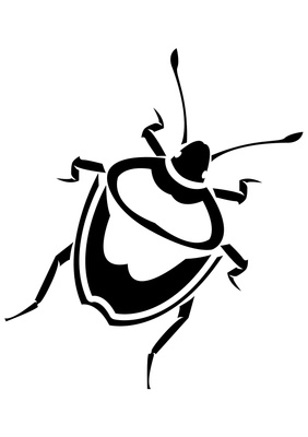 Bug Black And White Clipart